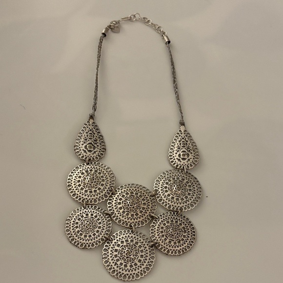 Stella & Dot Jewelry - Elegant Silver Statement Necklace